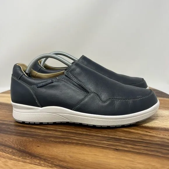 Mephisto Valter Slip On Leather Shoes Dark Navy Men’s Size 8