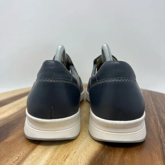 Mephisto Valter Slip On Leather Shoes Dark Navy Men’s Size 8