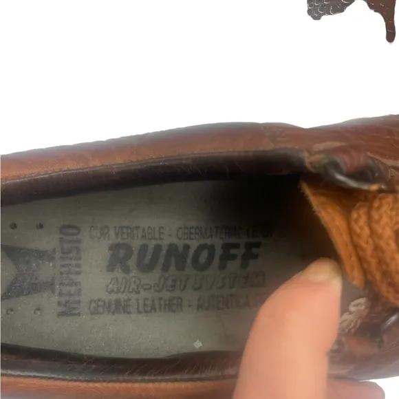 Mephisto Womens 8 Match Runoff‎ Air Jet Brown LeatherComfort Walking Shoes