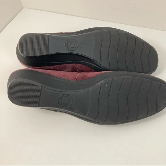 MEPHISTOPHELES Kimona Wedge Pump Mary Jane Purple Eggplant suede size 10 B015