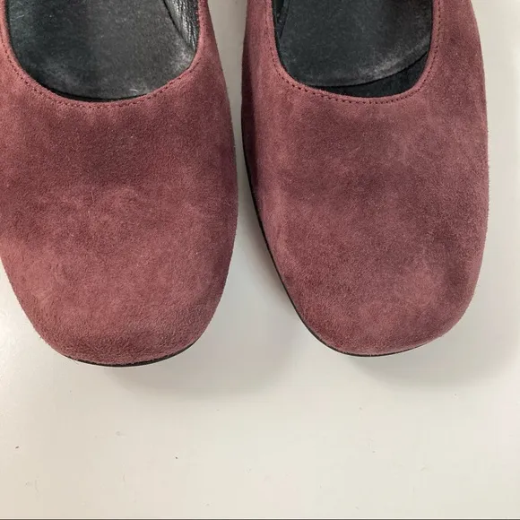 MEPHISTOPHELES Kimona Wedge Pump Mary Jane Purple Eggplant suede size 10 B015