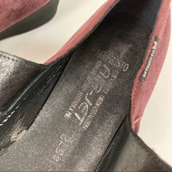 MEPHISTOPHELES Kimona Wedge Pump Mary Jane Purple Eggplant suede size 10 B015