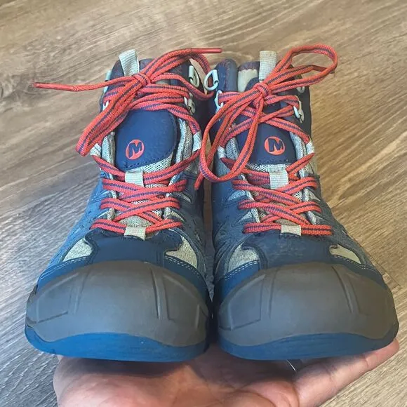 Merrell Capra Mid Waterproof Hiking Boots Blue Teal Mens 5 UK 4 Womens 7.5‎