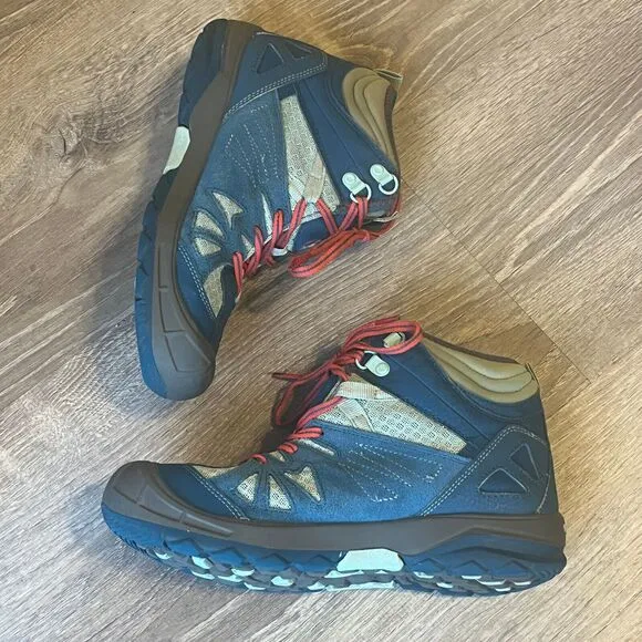 Merrell Capra Mid Waterproof Hiking Boots Blue Teal Mens 5 UK 4 Womens 7.5‎