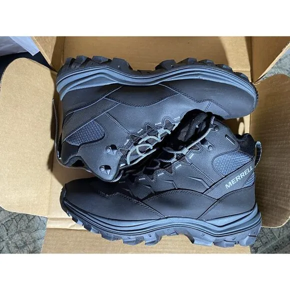 Merrell Gorpcore Thermo Chill Mid Waterproof Hiking Boots Mens 14W Gray Lace-Ups