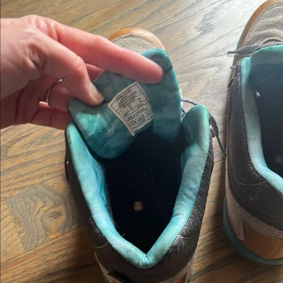 Merrell gray and Teal Hiking Boots