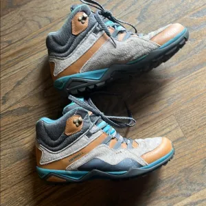 Merrell gray and Teal Hiking Boots