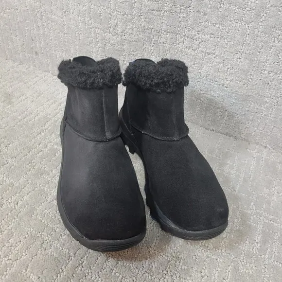 Merrell Icepak 2 Black Suede Insulated Waterproof Winter Ankle Boots Size 7.5