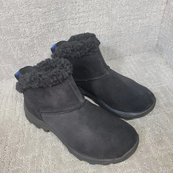 Merrell Icepak 2 Black Suede Insulated Waterproof Winter Ankle Boots Size 7.5