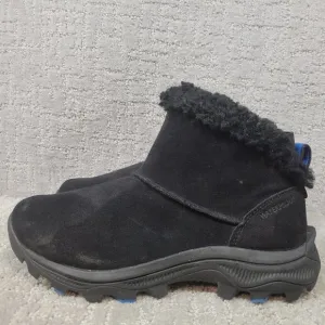 Merrell Icepak 2 Black Suede Insulated Waterproof Winter Ankle Boots Size 7.5