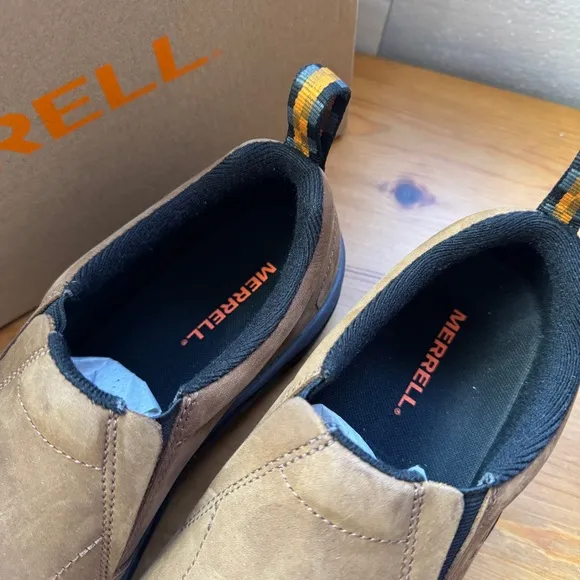 Merrell Jungle moc nubuck brown slip on men's shoes size 8.5 new in box