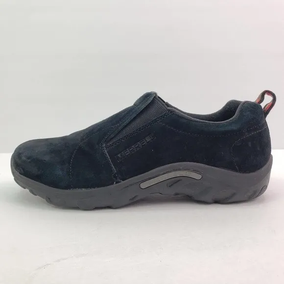 Merrell Jungle Moc Youth Boys Size 7Y Black Leather Slip On Outdoors Shoes