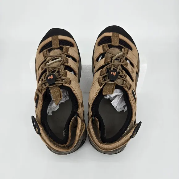 Merrell Kangaroo Sport Sandals Brown Leather Men's Shoes Size 8