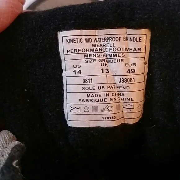 Merrell Kinetic Mid Waterproof Hiking Boots EUC
