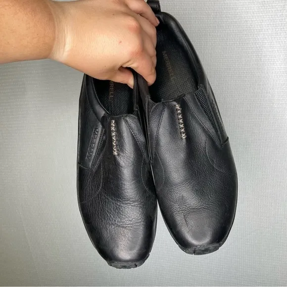 Merrell | Mens Black Slip On Shoes 14 Comfort