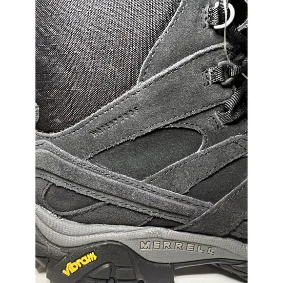 Merrell Men's Moab 2 Decon Polar Waterproof Boots Black Mens Size 7.5 Hiking New