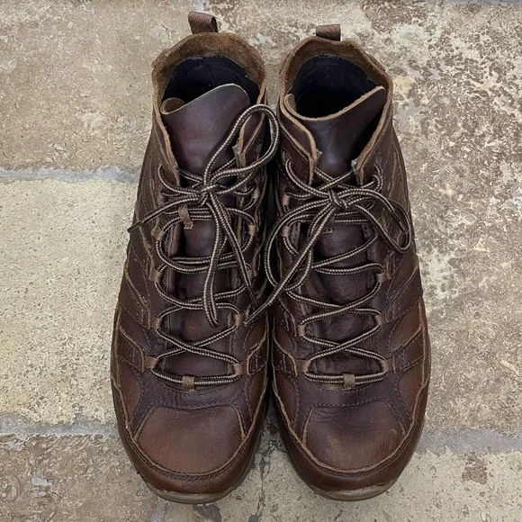 Merrell Men’s Moab 2 Decon Slam Luna Brown Leather Hiking Ankle Boots