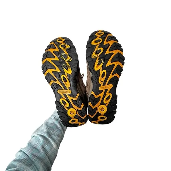 Merrell Men’s Ridgepass Trail/Hiking/Walking Shoes in Boulder/Old Gold Sz 10