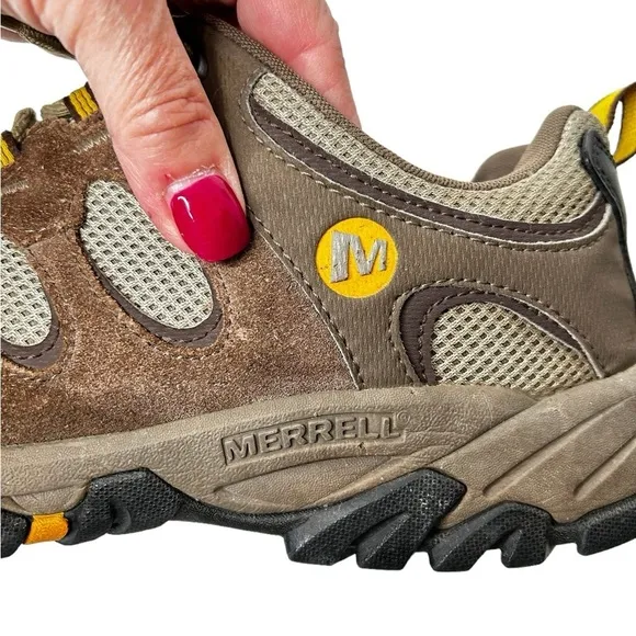 Merrell Men’s Ridgepass Trail/Hiking/Walking Shoes in Boulder/Old Gold Sz 10
