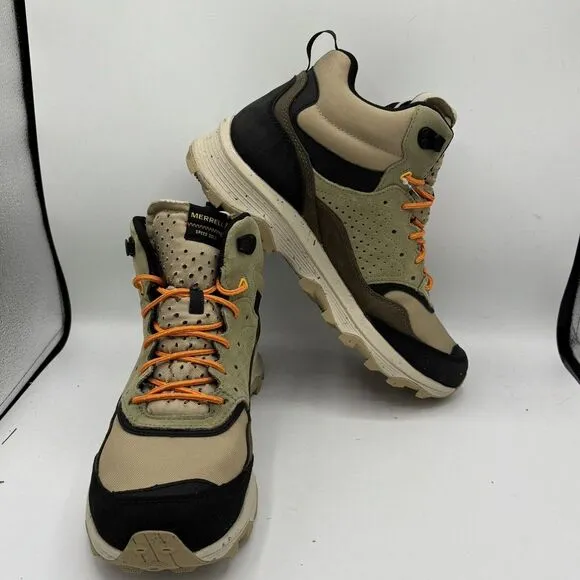 Merrell Men's Speed Solo Mid Clay/Olive Waterproof Hiking Boots J004535-Sz 9.5