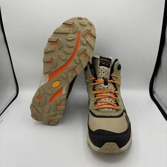 Merrell Men's Speed Solo Mid Clay/Olive Waterproof Hiking Boots J004535-Sz 9.5