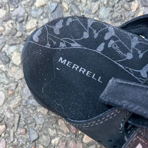 Merrell Sienna Leather Sandals Comfort, Hook &amp; Loop Beach Pool Water Shoes Sz 10