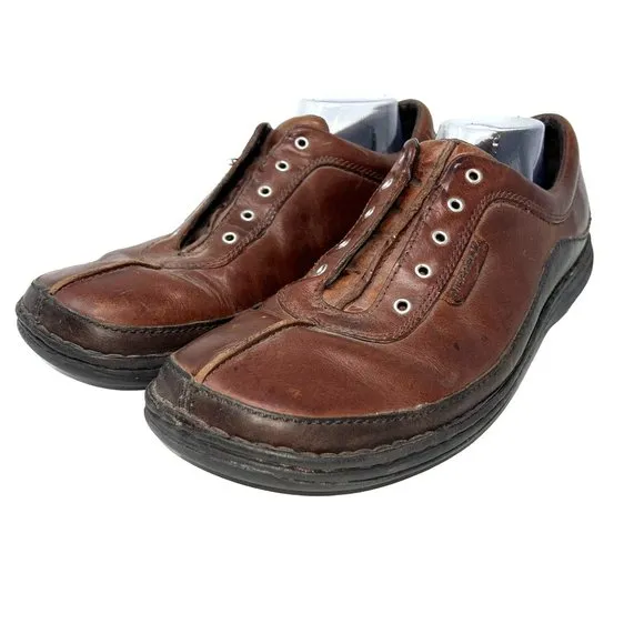 Merrell Sojourn Redwood Size 12 Performance Brown Leather Lace Closure Shoes