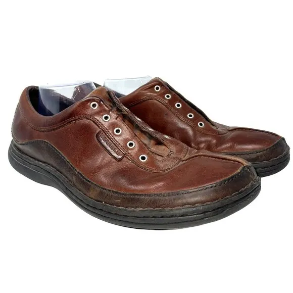 Merrell Sojourn Redwood Size 12 Performance Brown Leather Lace Closure Shoes