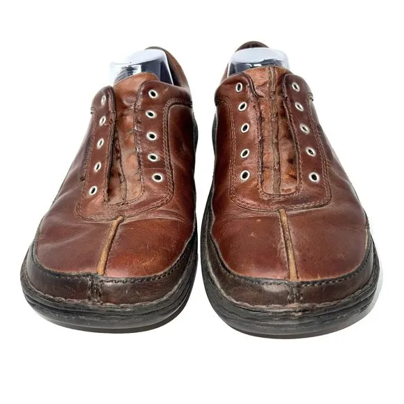 Merrell Sojourn Redwood Size 12 Performance Brown Leather Lace Closure Shoes