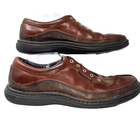 Merrell Sojourn Redwood Size 12 Performance Brown Leather Lace Closure Shoes