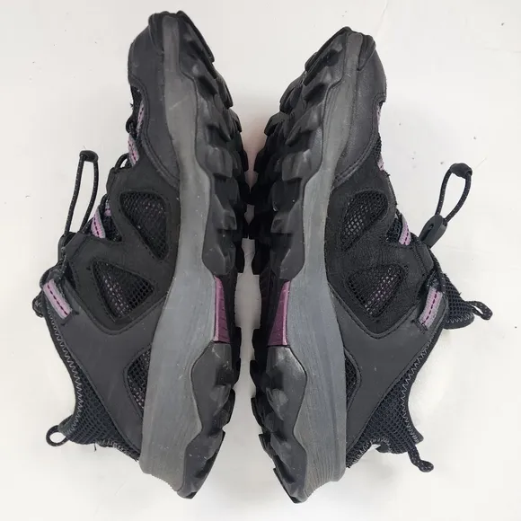 Merrell Speed Strike Black and Purple Hiking Shoes With Breathable Mesh Size 8