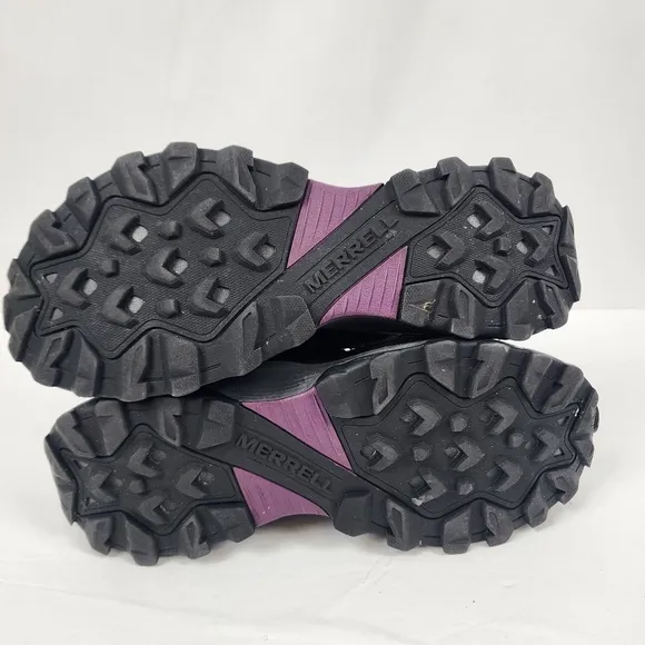 Merrell Speed Strike Black and Purple Hiking Shoes With Breathable Mesh Size 8
