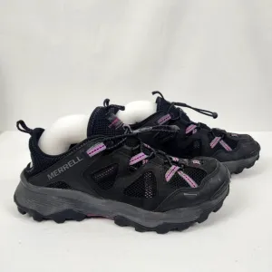Merrell Speed Strike Black and Purple Hiking Shoes With Breathable Mesh Size 8