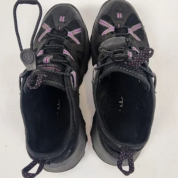 Merrell Speed Strike Black and Purple Hiking Shoes With Breathable Mesh Size 8