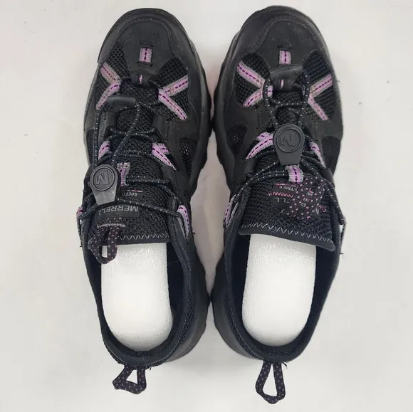 Merrell Speed Strike Black and Purple Hiking Shoes With Breathable Mesh Size 8