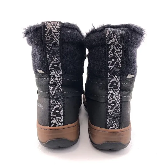 Merrell Sylva Mid Lace Waterproof Leather Winter Boots 8