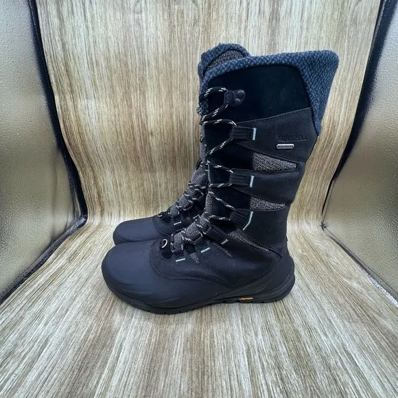 Merrell Therma Aurora 2 Women's Size 10.5 Waterproof Black Boots High J035046‎