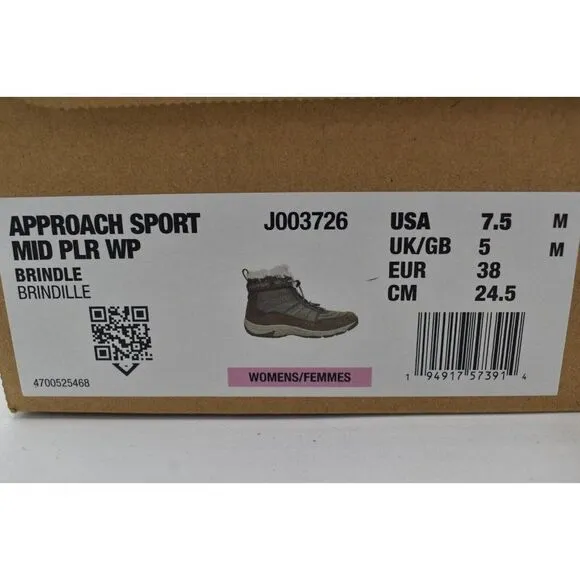 Merrell Womens 7.5 Approach Sport Mid Polar Waterproof Snow Boots Shoes