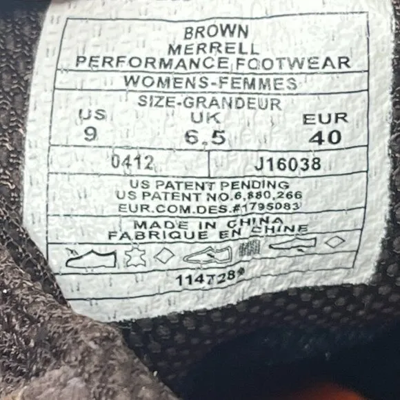 Merrell women's Continuum hiking boots 9 brown GUC