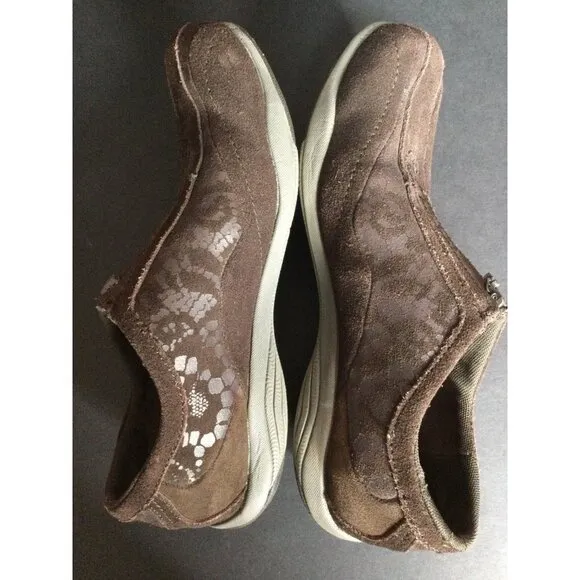 Merrell Women's Zip Espresso Suede Sneaker Walking Shoes Brown Size 8.5