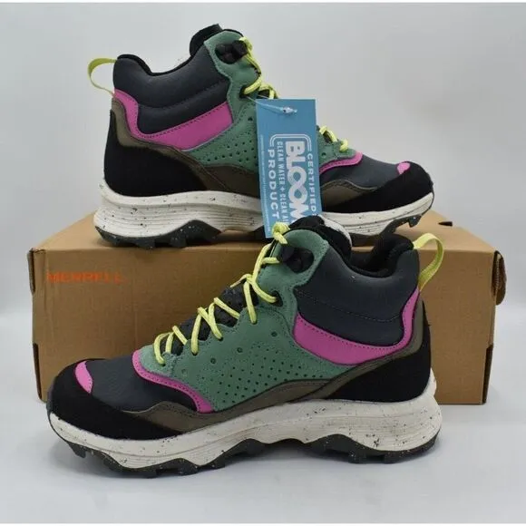 Merrell Womens Size 7 Speed Solo Mid Rock Multi Waterproof Hiking Boots Shoes