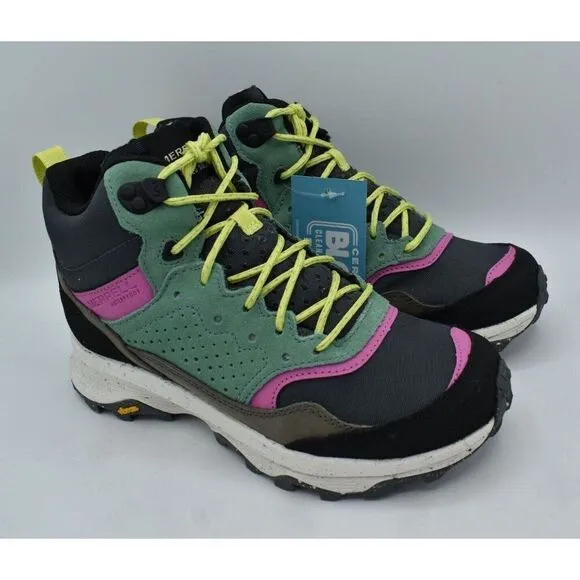 Merrell Womens Size 7 Speed Solo Mid Rock Multi Waterproof Hiking Boots Shoes