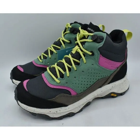 Merrell Womens Size 7 Speed Solo Mid Rock Multi Waterproof Hiking Boots Shoes