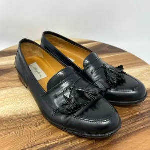 Mezlan Mens 9.5 Santander Black Tassel Kiltie Leather Loafer Slip On Dress Shoes