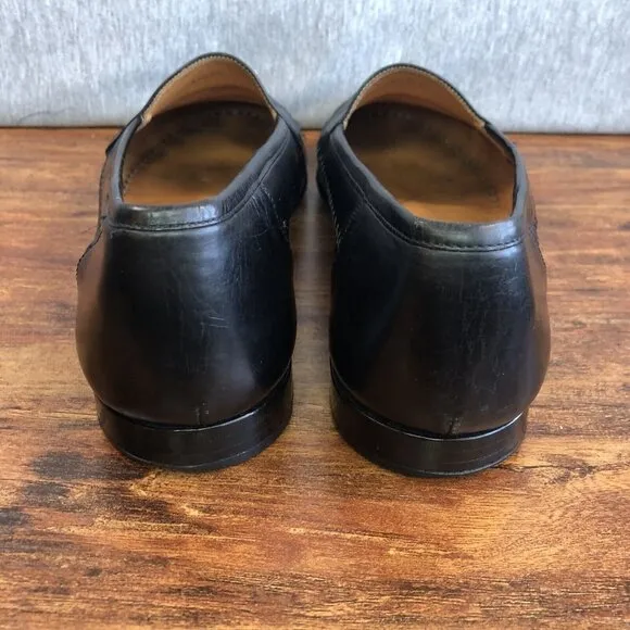 Mezlan Mens Size 10 Black Leather Loafers Causal Dress Shoes Slip On Spain