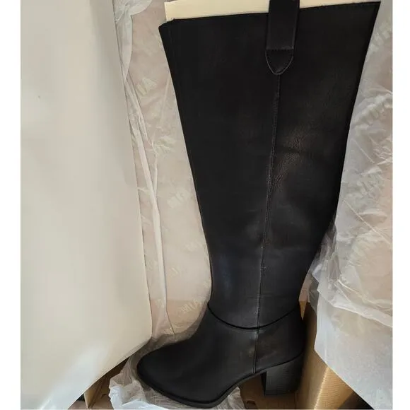 MIA Hadley Block-Heel Tall Boots in Black NIB NEW Size 8.5