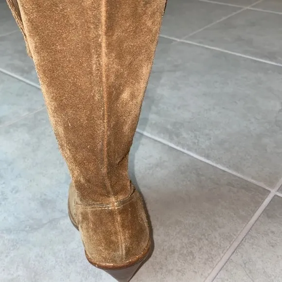 Michael Kors Brown Suede Leather Fashion Boots