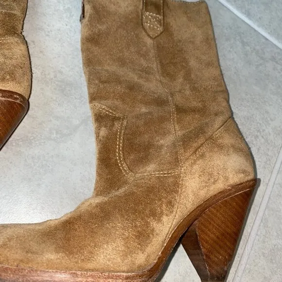 Michael Kors Brown Suede Leather Fashion Boots