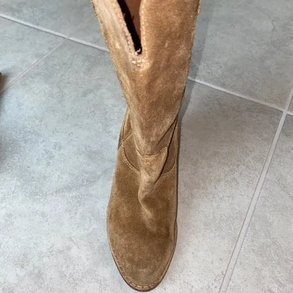 Michael Kors Brown Suede Leather Fashion Boots