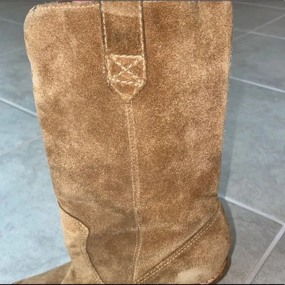 Michael Kors Brown Suede Leather Fashion Boots
